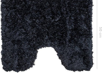 Wicotex - Toiletmat - 50 X 60 Cm - Antislip Onderkant - Zwart - MBDeals.nl