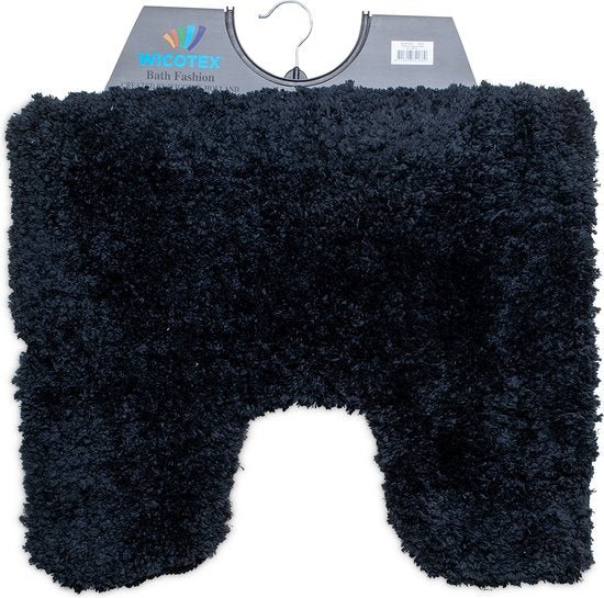 Wicotex - Toiletmat - 50 X 60 Cm - Antislip Onderkant - Zwart - MBDeals.nl