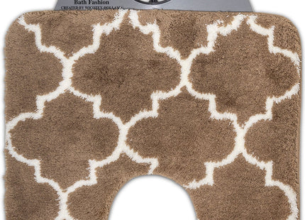 Wicotex - Toiletmat - Antislip Onderkant - 50 X 60cm - Taupe Design - MBDeals.nl