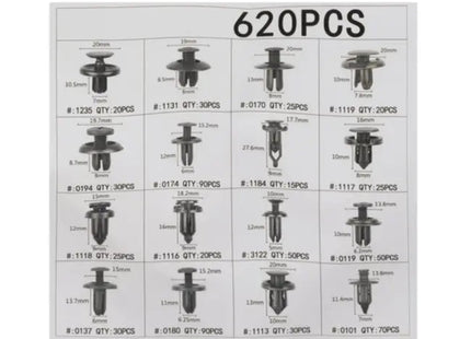 Xtrobb - Auto Clips Set - 620 Stuks - Universeel - Met Verwijdertools - MBDeals.nl