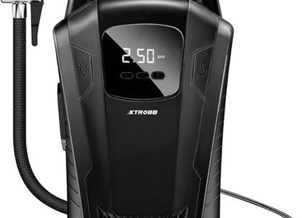 XTROBB - Autocompressor - Maximaal Druk 150 PSI / 10 Bar - 2.8 Meter 12V DC - Kabel - Inclusief Drie Opzetstukken - MBDeals.nl