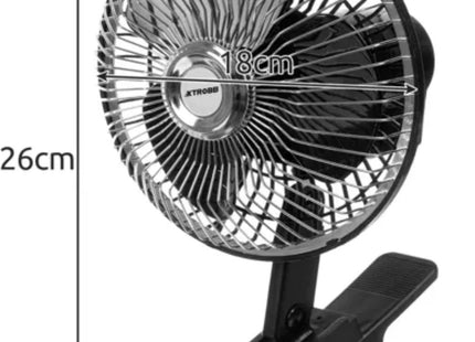 XTROBB - Autoventilator - Verstelbare Kantelhoek - Twee Snelheidsstanden - 12V Voedingsspanning - MBDeals.nl