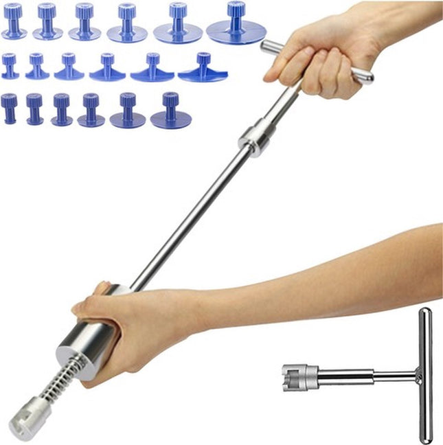 XTROBB - Professionele Uitdeukset - 49x12 Cm - Met Inerte Hamer - Inclusief 18 Adapters - MBDeals.nl