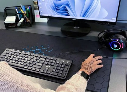 XXL gaming muismat 90 x 40 cm waterbestendig met antislip onderkant - MBDeals.nl