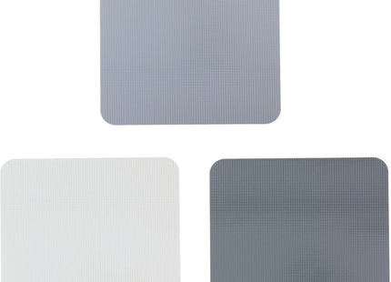 Alpina - 3x Snijplank - Set - Antislip - Flexibel - Vaatwasserbestendig - 29x38cm - Grijs/ Wit - MBDeals.nl