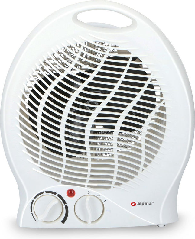 Alpina - Ventilatorkachel - Draagbaar - 2000 Watt - 2 Warmtestanden - Anti-Oververhitting - Wit - MBDeals.nl