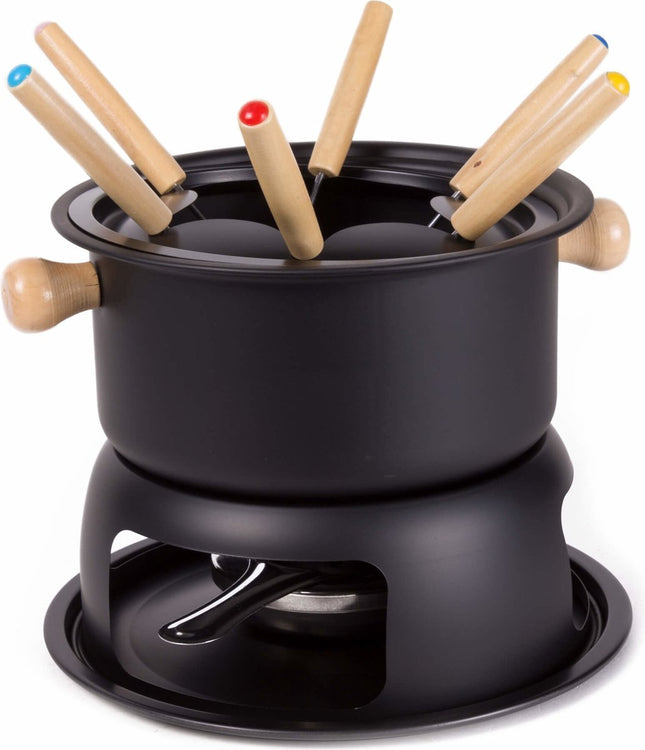 Benson - Fondue Set - 18 x 9 cm - 6 Personen - Zwart - MBDeals.nl