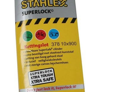 Benson - Kettingslot 378 - Inclusief 2 Sleutels - 900 x 10 mm - Zwart - MBDeals.nl