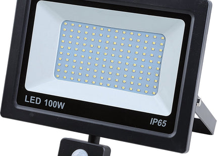 Hofftech - LED Straler - Bouwlamp Smd met Sensor - 100 Watt - IP65 - MBDeals.nl