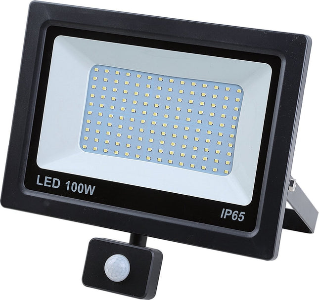 Hofftech - LED Straler - Bouwlamp Smd met Sensor - 100 Watt - IP65 - MBDeals.nl