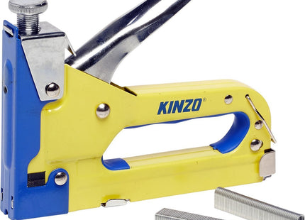Kinzo - Tacker Nietmachine - incl. 1500 Spijkers en Nieten - voor Vloerbedekking en Hout - Traploos Instelbaar - MBDeals.nl