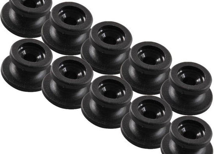 ProPlus - Koordhouder - Rond - Ø 19/25 x 13 mm - Kunststof - Zwart - 10 stuks - MBDeals.nl