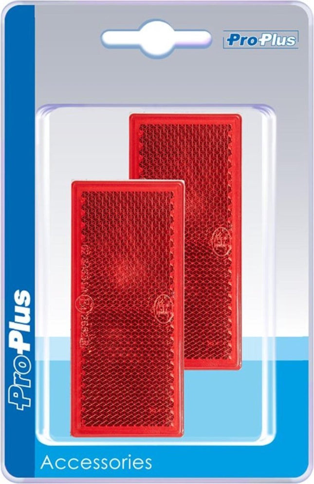 ProPlus - Reflector Zelfklevend - Aanhangers - Trailers - 82 x 36 mm - Rood - 2 stuks - MBDeals.nl