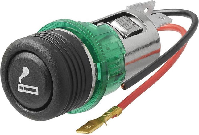 Proplus - Sigarettenaansteker Met Verlichting 12/24 Volt 28 Mm - Groen - MBDeals.nl