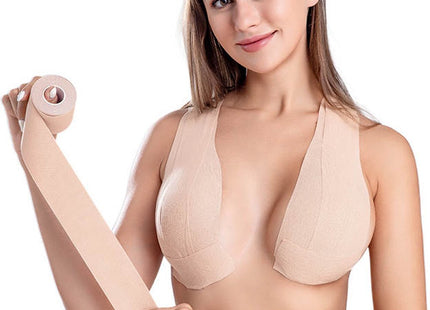Stegger - Boob tape 2 rollen van 5 meter - Vier herbruikbare Nipple covers - Hoogste kwaliteit - BH zonder beugel - Plak BH - 5cm breed - MBDeals.nl
