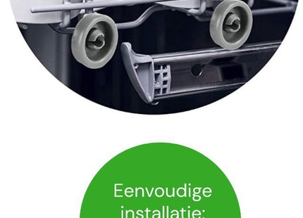 Stegger - Vaatwasser Wieltjes - Bovenkorf 24mm - Geschikt voor AEG IKEA Zanussi Pelgrim 50286967000 -50278101006 - 8 stuks - MBDeals.nl